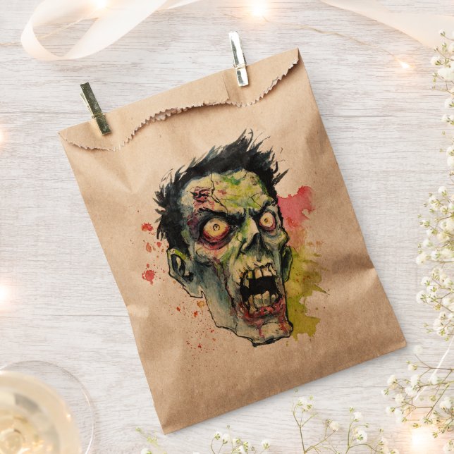 Spooky Zombie Halloween Favour Bags (Clipped)