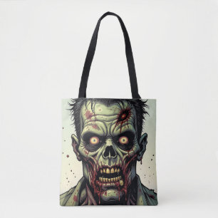Spooky Zombie  Halloween Tote Bag