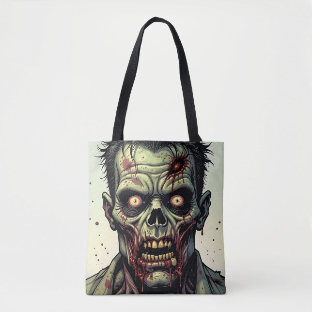 Spooky Zombie  Halloween Tote Bag (Front)