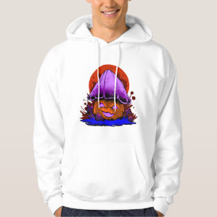 spooky zombie mushroom retro Halloween party Hoodie