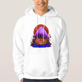spooky zombie mushroom retro Halloween party Hoodie