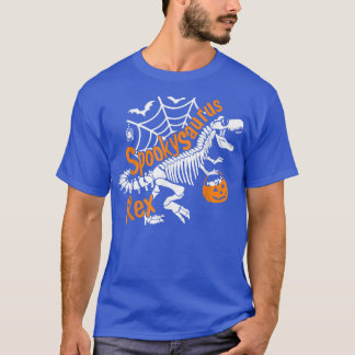 Spookysaurus Re Skeleton Costume Dinosaur Pumpkin T-Shirt