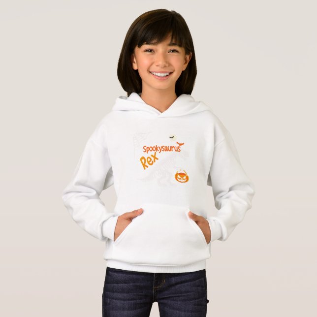 Spookysaurus Rex Halloween Hoodie | Cute T-Rex  (Front Full)