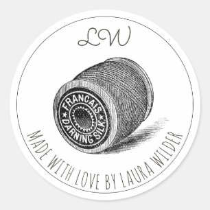 Spool Of Thread Clothing Gift Classic Round Sticker