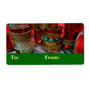 Spools of Christmas Ribbon Holiday Red and Gold