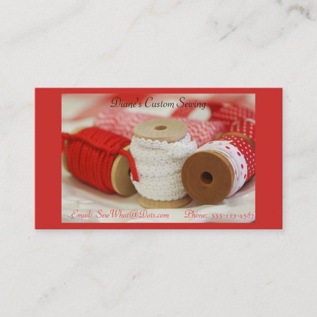 Spools of Ribbons Business Card (Front)