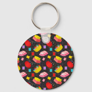 Spools Sewing Threads Pins Blankets Seamstress Key Ring