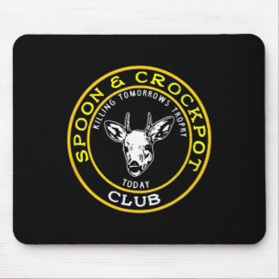 Spoon And Crockpot Club Funny Hunting Design Mouse Mat