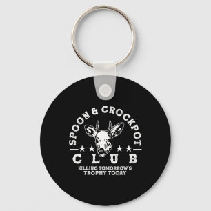 Spoon And Crockpot Club Tomorrow's Trophy Deer Hun Key Ring