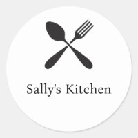 Spoon and fork silhouette business logo