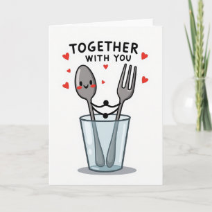 Spoon And Fork Together Card
