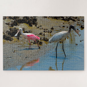 Spoon Bill Wood Stork Florida Jigsaw Puzzle