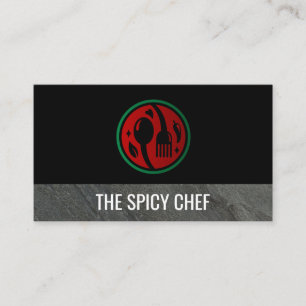Spoon Fork Chilli Logo  Business Card