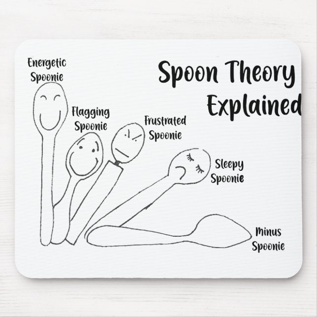 Spoon Theory Explained Mouse Mat (Front)