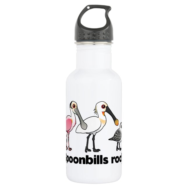 Spoonbills Rock! 532 Ml Water Bottle (Front)