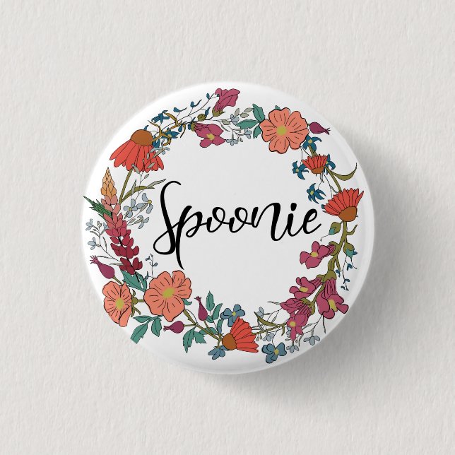 Spoonie 3 Cm Round Badge (Front)