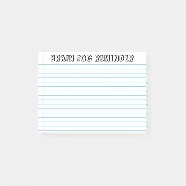Spoonie - Brain Fog Post-It Notes-Chronic Illness Notes (Front)