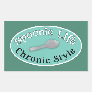 Spoonie Style - Diner Green Rectangular Sticker