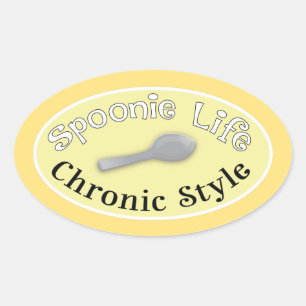 Spoonie Style - Soft Yellow Oval Sticker