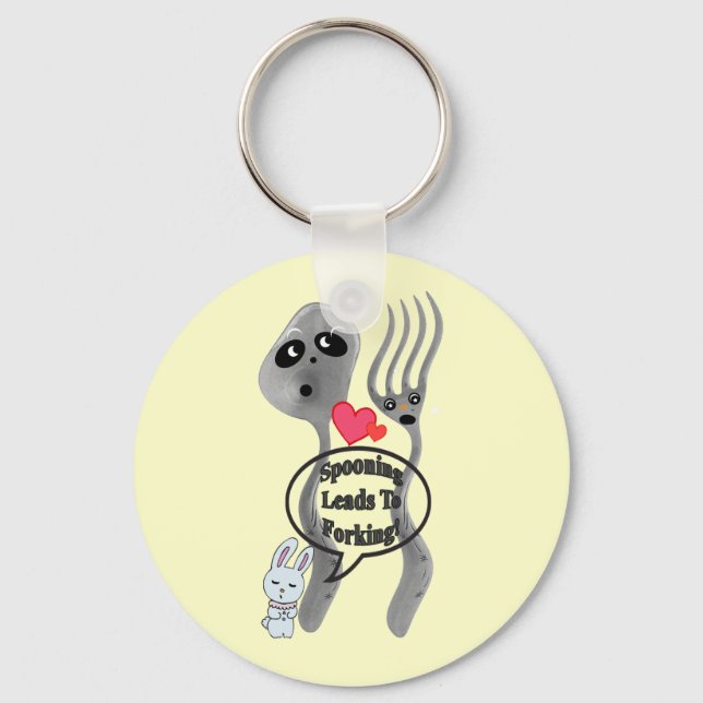 Spooning Leads to Forking Key Ring (Front)