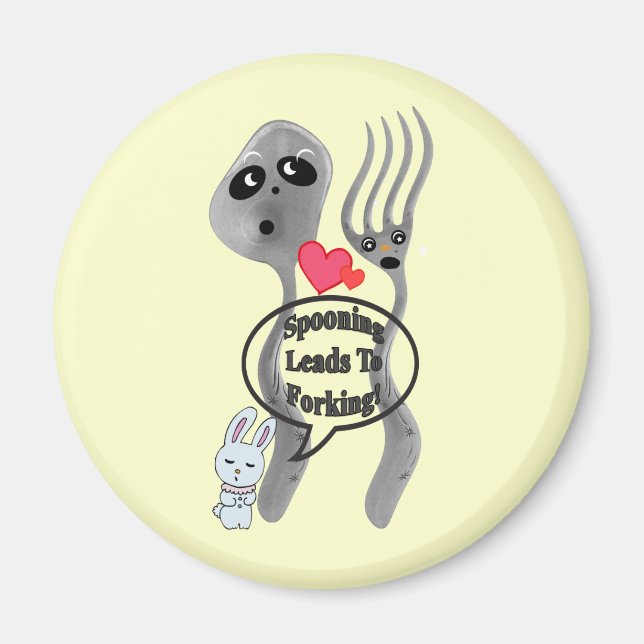 Spooning Leads to Forking Magnet (Front)