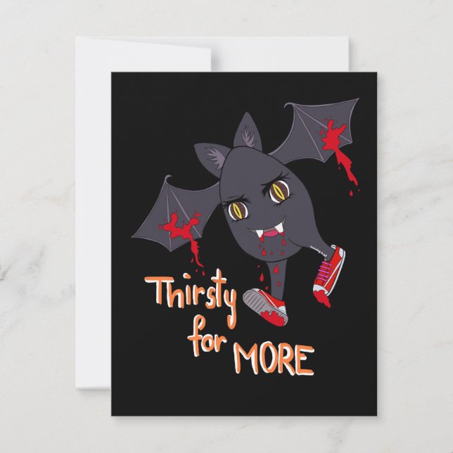 Spoopy Bat Halloween card (Front)