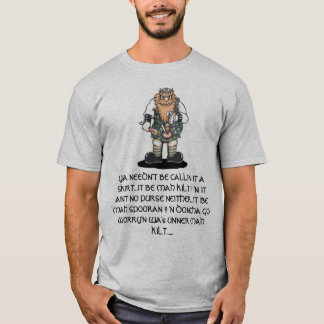 Spooran, kilt and blue ribbon T-Shirt