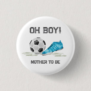 Sport All Star Soccer Mother To Be aby Shower  3 Cm Round Badge