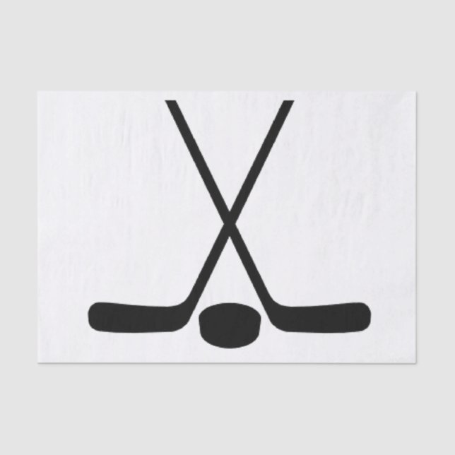 Sport Athlete Hockey Sticks Tissue Paper (Front)