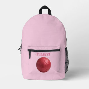Sport backpacks soccer girls pink Print Cut Sew 