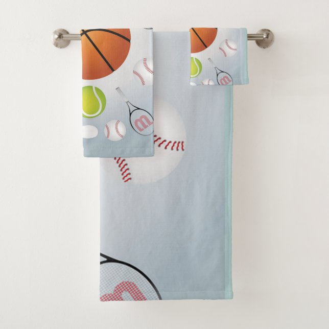Sport Balls Bathroom Towel Set (Insitu)