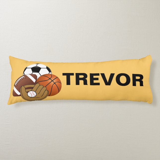 Sport Balls Body Pillow (Front)
