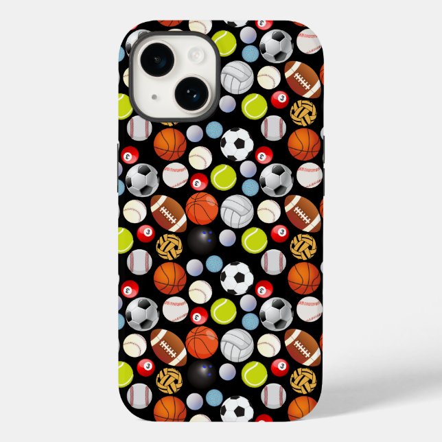 Sport Balls Pattern Case-Mate iPhone Case (Back)