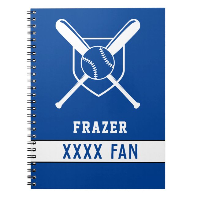 Sport baseball fan EDITABLE SPORT COLOURs, Notebook (Front)