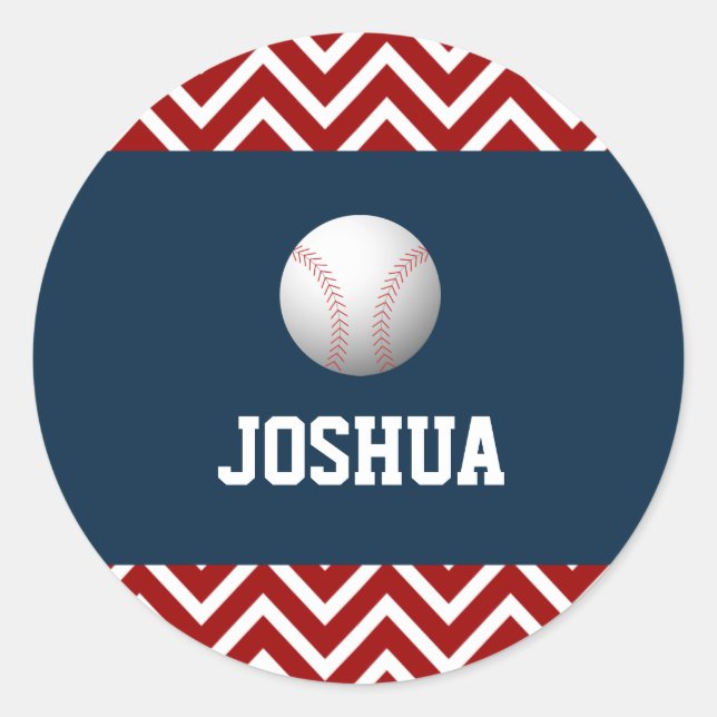 Sport baseball theme boy birthday sticker (Front)