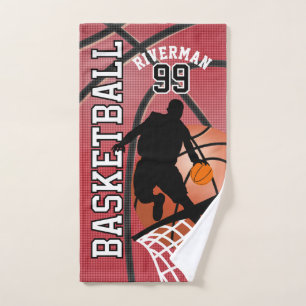 Sport 🏀 Basketball Player - Red Hand Towel