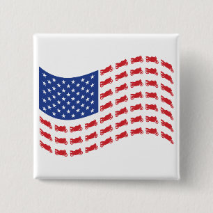 sPORT-bIKE-fLAG-wAVE 15 Cm Square Badge