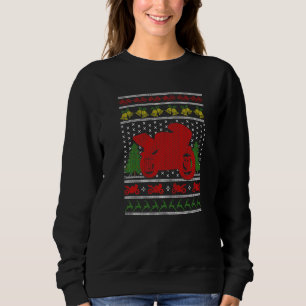 Sport Bike Motorcycle Rider Ugly Christmas Sweater