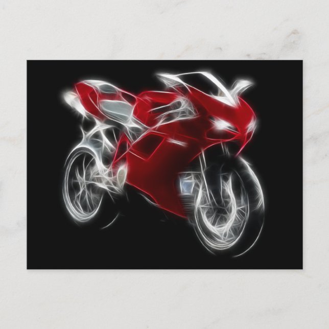 Sport Bike Racing Motorcycle Postcard (Front)