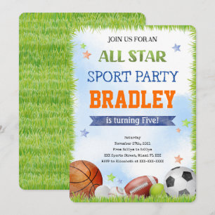 Sport Birthday Invitations