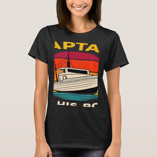 Sport Boat Racing Boat Owner Captain Motor Boat 1 T-Shirt (Front)