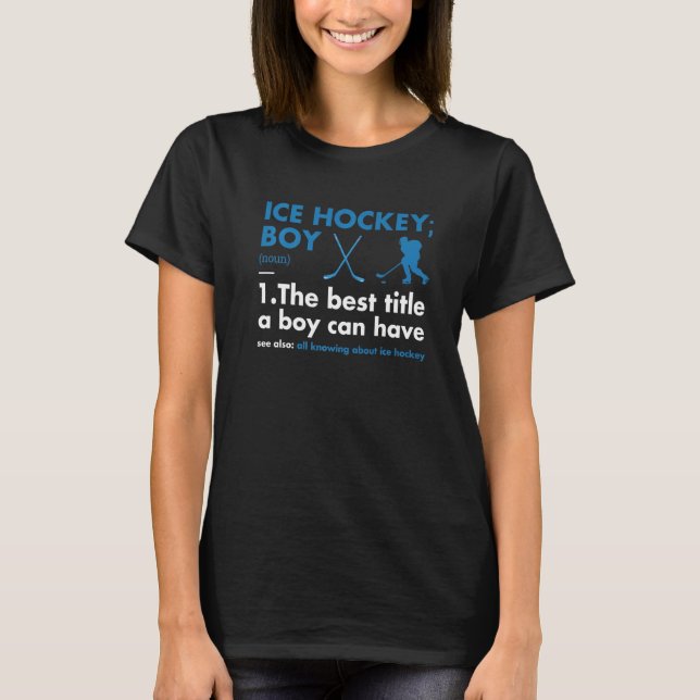 Sport Boy Definition Ice Hockey Premium T-Shirt (Front)
