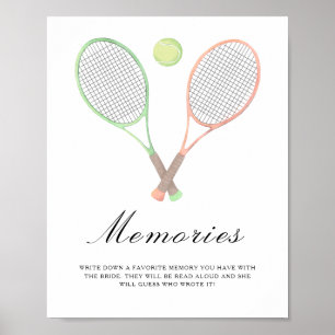 sport bridal shower - memories with the bride poster