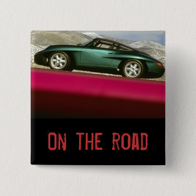 Sport car 15 cm square badge (Front)