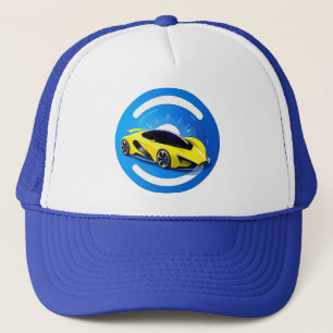 Sport Car in Modern Circular Style  Trucker Hat