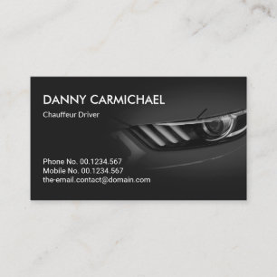 Sport Car Lights Vignette Auto Driver Detailer Business Card