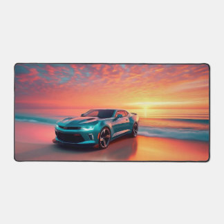 Sport Car on Beach  Desk Mat
