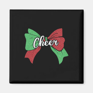 Sport Cheer Coquette Bow Green Red Cheerleader Che Magnet