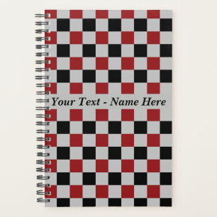 Sport Chequered Planner with Custom Text