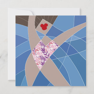 Sport Chic Swimsuit Fashion Illustration Art Card